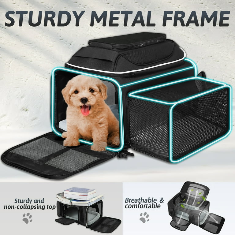 PETSKD Airline Approved Pet Carrier, 17x12x8.5 inches Soft Pet