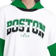 thumbnail image 3 of Women's G-III 4Her by Carl Banks  White/Green Boston Celtics Key Player Oversized Hooded Long Sleeve T-Shirt, 3 of 4
