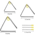 thumbnail image 2 of 3-piece Triangle Musical Instrument Set Triangle Percussion Instrument With Beater And Rubber Handle Musical Enlightening Instruments For Children Ear, 2 of 5
