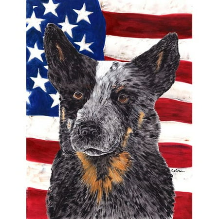 USA American Flag with Australian Cattle Dog Flag