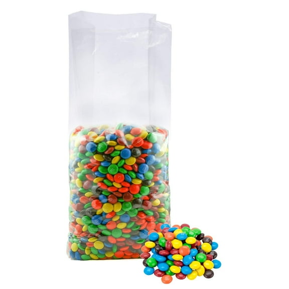 Pack of 500 Gusset Bags, Clear 16 x 12 x 24. Plastic Expandable Bags 16x12x24. Thickness 1.5 mil. Polyethylene Bags for Industrial, Foodservice, Health Needs.