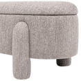 thumbnail image 2 of Pemberly Row 49" Oval Fully Upholstered Storage Bench in Speckled Beige Boucle, 2 of 9