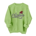 thumbnail image 2 of Sweatshirt for Women Christmas Rhinestone Graphic Sweatshirt Crew Neck Long Sleeve Casual Pullover Top, 2 of 5