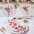 thumbnail image 2 of Strawberry Cloth Napkins, Pink Spring Summer Rustic Floral Fruit Washable and Reusable Dinner Napkins Set of 4, Table Napkin for Kitchen Party Birthday Wedding Hotel Housewarming 20"x20", 2 of 8