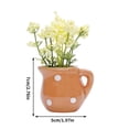 thumbnail image 3 of Mini Ceramic Vase Refrigerator Magnet | 3D Cute Fridge Sticker | Strong Magnetic Decorative Side Decor | Assorted Patterns | Durable Mini Size | 1-Piece Set, 3 of 4