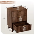 thumbnail image 4 of Ktaxon Fluted Nightstand with Charging Station, End Table Wooden Bedside Table Large Capacity Easy to Assemble, 4 of 8