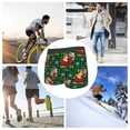 thumbnail image 4 of Yiaed Vintage Santa Skiing Green Plaid Print Men's Soft Cotton Boxer Shorts Breathable Boxers Underwear Moisture-Wicking Underwear Stretch Boxer Briefs for Man-Small, 4 of 5