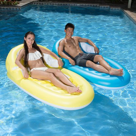 Poolmaster Luxury Lounge Inflatable 66 Long Swimming Pool Float