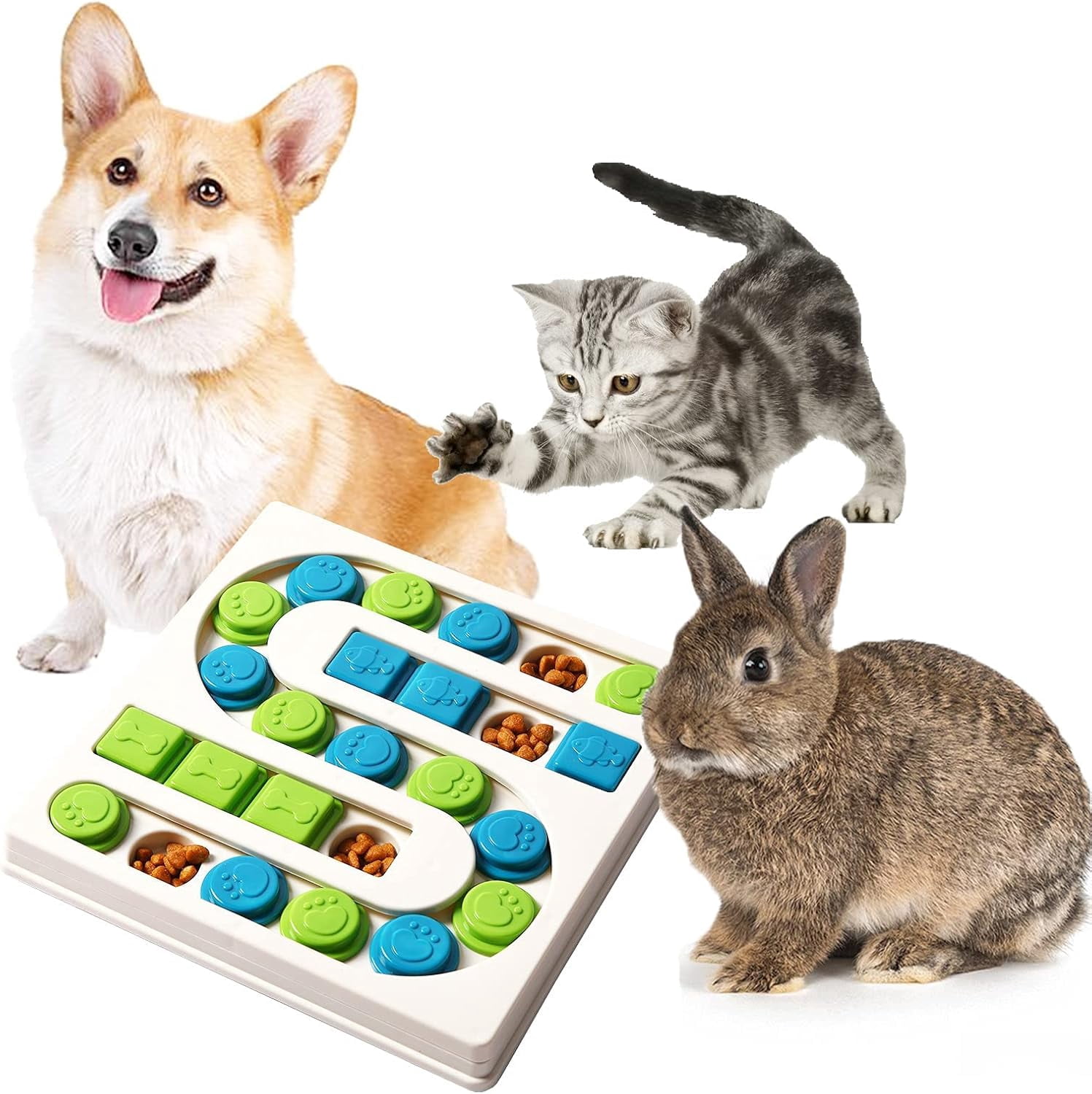 <25 Hole>Interactive pet puzzle toy (2-3 levels) dog slow feeder, dog puzzle feeder, rabbit toy, cat toy