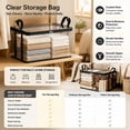 thumbnail image 5 of Large Clear Plastic Storage Container with Lid, Thickened Heavy-Duty Dust-Proof Organizing Bin for Clothes Storage & Moving (1 Piece), 5 of 7