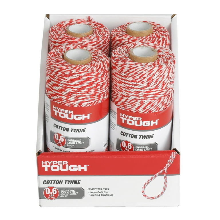 Hyper Tough 656 ft Candystripe Cotton Twine for Bundling Packaging