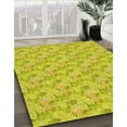 thumbnail image 3 of Ahgly Company Tapis d'Intérieur Lavable en Machine Carré Transitionnel Jaune Canari, 8 Pieds Carré, 3 of 7