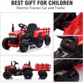 thumbnail image 4 of TOBBI 12V Electric Battery-Powered Ride On Toy Tractor Trailer, Red, 4 of 7