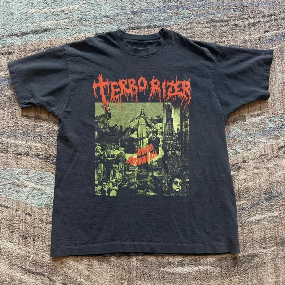 RARE Terrorizer World Downfall Unisex Black T-shirt Size S-5XL