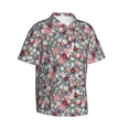 thumbnail image 2 of Uemuo Daisies Flowers Printed Regular Fit Short Sleeve Casual Hawaiian Shirt for Men,Aloha shirt,Tropical shirt,Floral print shirt,Vacation Beach shirt-Small, 2 of 9