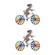 thumbnail image 3 of Yuarrent Plastic Windmill Pinwheel Wind Kids Toy Garden Lawn Party Decor perro cafe 2Conjunto, 3 of 6