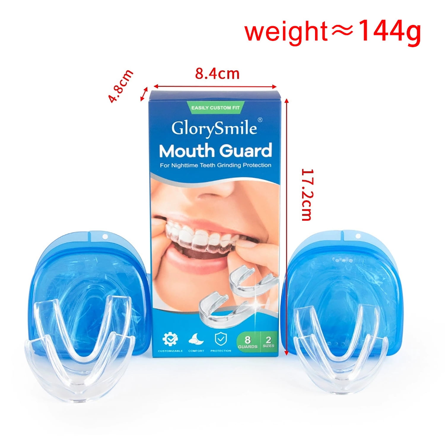 Anti Grinding Night Guard for Teeth Clenching - Reusable EVA Dental Guard, Sleep Aid Mouthguard for Teeth Grinding Protection & Quiet Sleep, Portable & Easy Clean Design