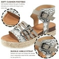 thumbnail image 3 of Women's Platform Sandals Wedge Sandal with Casual Open Toe Buckle Ankle Strap Summer Sandals for Women, 3 of 6