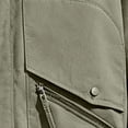thumbnail image 4 of LODIENY Mens Big and Tall (M-5XL) Jacket Classic Fit Collared Outdoor Windbreaker Relaxed Fit Snap Button Coat with Zipper Pockets Army Green XXXXXL, 4 of 5