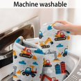 thumbnail image 5 of Cartoon Construction Vehicles Buildings Gray Pattern Bathroom Rugs Mat,Non Slip Microfiber Bathroom Rug,Rubber Backing,Soft Bathroom Mats for Bathroom Floor,Tub and Shower,20x32in(50x80cm), 5 of 5