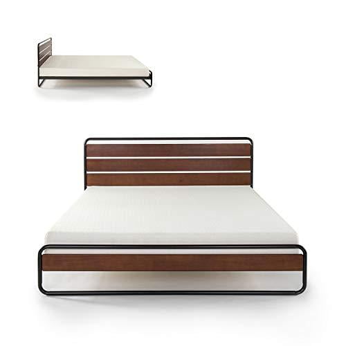 Zinus Horizon Metal &amp; Wood Platform Bed with Wood Slat Support, Twin
