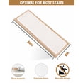 thumbnail image 4 of Stair Treads for Wooden Steps, Farmhouse Beige White Striped Peel and Stick Stair Treads with Reusable Adhesive, Modern Stripes Non Slip Indoor Stairs Runner Rugs Mats for Elders Dogs 8"x30" 10PCS, 4 of 7