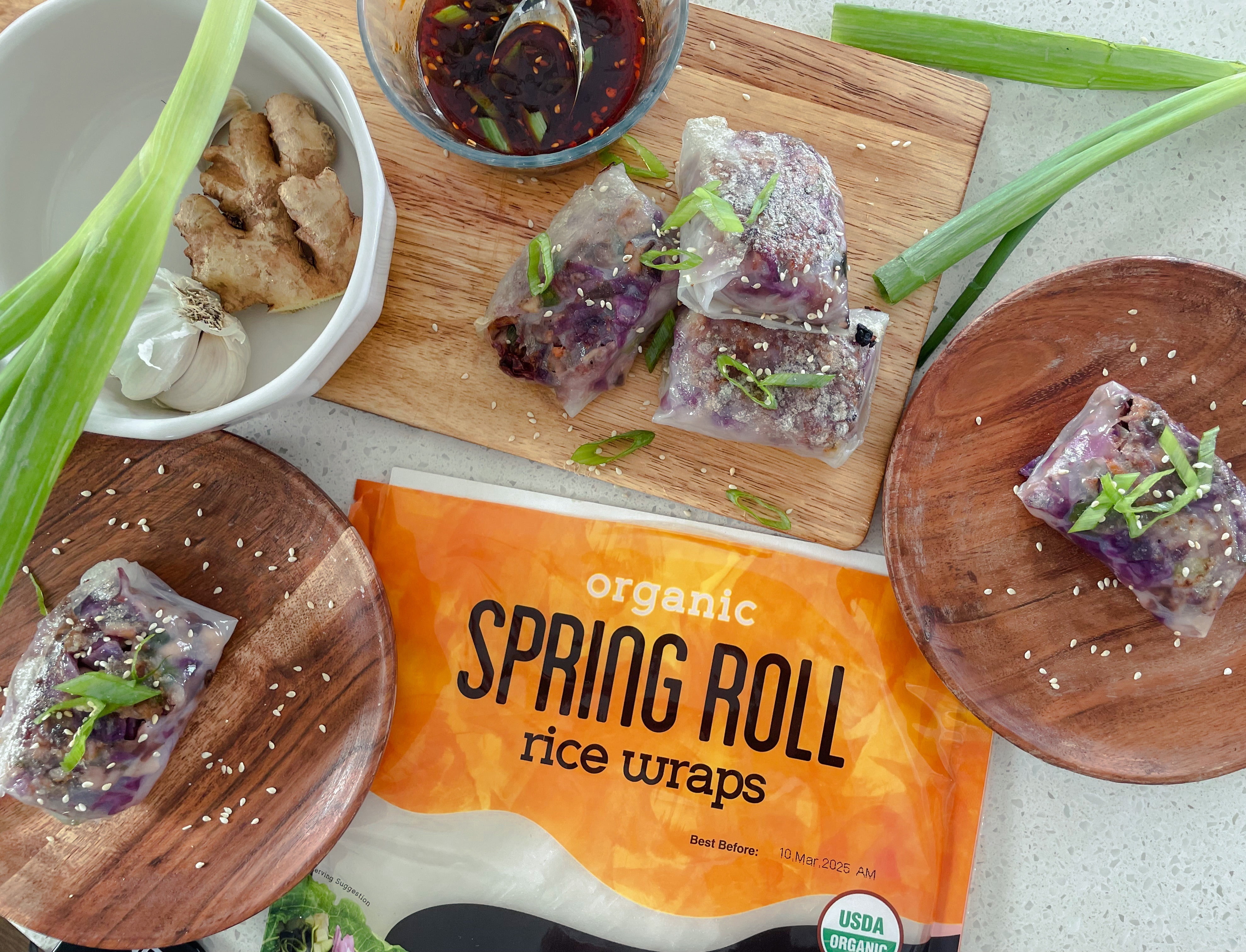 Ocean's Halo Organic Spring Roll Rice Paper Wrap, Shelf-Stable, 4.2 oz