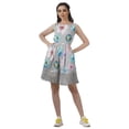 thumbnail image 5 of Moomaya Lace Cocktail Mini Dress Cotton Printed Casual Pouf Dress With Pockets, 5 of 6