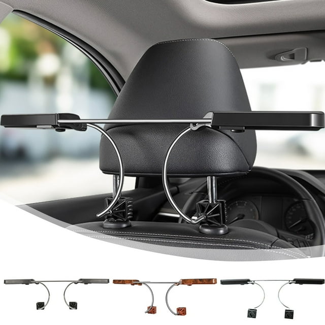 mtvxesu Car Clothes Hanger Multifunctional Storage Rack with Telescopic Shelf for Vehicle Organization 17.72X5.91X3.15 Inches, 1 Pack
