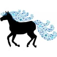 thumbnail image 2 of Black Silhouette Horse with Wall Decal by Wallmonkeys Peel and Stick Graphic (18 in W x 13 in H) WM290925, 2 of 4