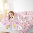 thumbnail image 4 of Castle Fairy Cute Animal Unicorn Cats Twin Comforter Sets,Rainbow Planet Bedding Set, 4 of 8