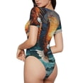 thumbnail image 2 of Zufioo Textured Bald Eagle Women's Shapewear Bodysuits, Slimming Fit Body Suit,One Piece Bodysuit,Body Shaper,Easy To Put On and Take Off -, 2 of 7
