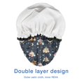 thumbnail image 4 of Shower Caps,Dark Blue Fairy Princess Pattern Waterproof Shower Cap for Women 4 Pieces,Double Reusable Hair Cover for Shower PEVA Elastic Stretch Hem, 4 of 7