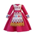 thumbnail image 3 of Rhuody Robe Décontractée pour Fille Enfant à Manches Longues Robes Fluides Robe de Danse Fête Robe Nationale Vêtements Rétro 6-7 Ans Rose, 3 of 9