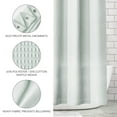 thumbnail image 5 of mDesign Waffle Knit Shower Curtain - Long Cotton Blend Bathroom Shower Curtain - Spa Quality, Luxury, Solid Color Cloth Shower Curtains for Bathroom - Hyde Collection, 72" x 72" - Light Aqua Blue, 5 of 8