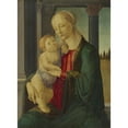 thumbnail image 2 of Sandro Botticelli 19x24 Black Ornate Framed Double Matted Museum Art Print Titled: Madonna and Child (C. 1470), 2 of 5