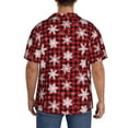 thumbnail image 3 of Sigee Snowflake red plaid for Men's Casual Short Sleeve Button Down Shirts Men's Shirts Summer-3X-Large, 3 of 5