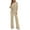 Beige, variant on 2 Piece Lounge Sets for Women Fall Outfits Casual Knit V Neck Long Sleeve Tops Wide Leg Pants Matching Set