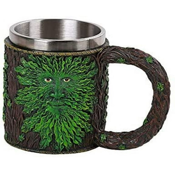Greenman Collectible Resin Figurine Drinkable Coffee Mug with Removable Liner
