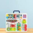 thumbnail image 4 of Tablero ocupado de madera Juego de cocina Desarrollar habilidades básicas Aprendizaje temprano Juguete educativo Juego de rol Juguete para niños peque, 4 of 8