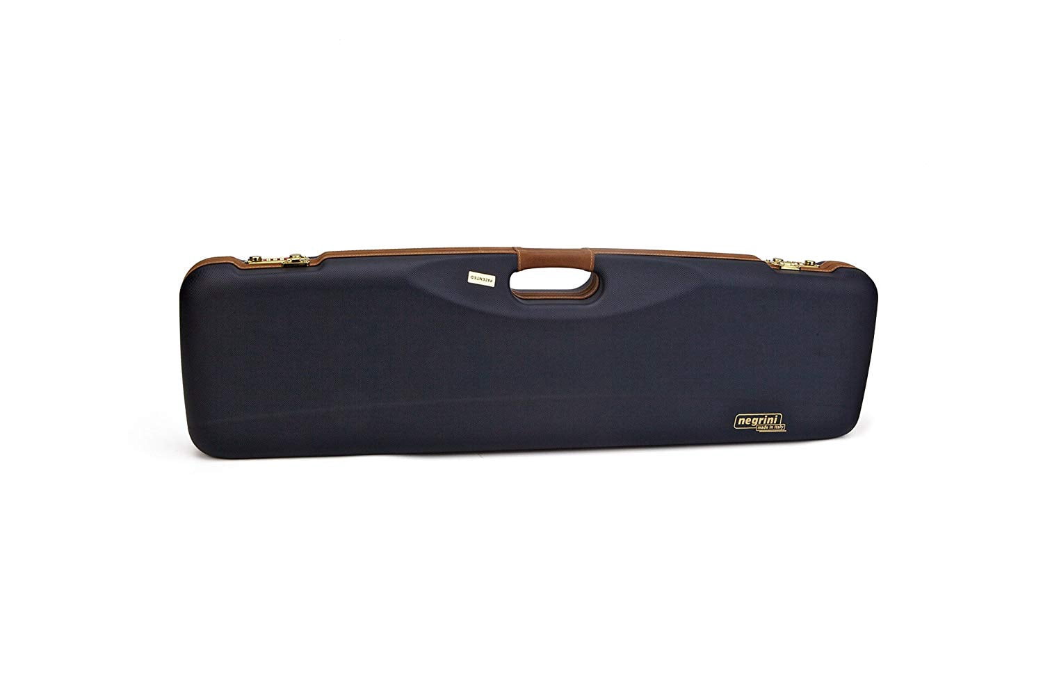 Negrini 1605 Hunting Shotgun Case 30.5" Navy/Tan Leather