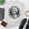 thumbnail image 2 of Off The Rails On A Crazy Twain T-shirt, Unisex Women's Men's Funny Mark Twain Pop Culture Gift, Heather Ash, Medium, 2 of 6