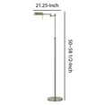 thumbnail image 5 of Benjara BM224744 10W LED Adjustable Metal Floor Lamp with Swing Arm, Chrome, 5 of 5