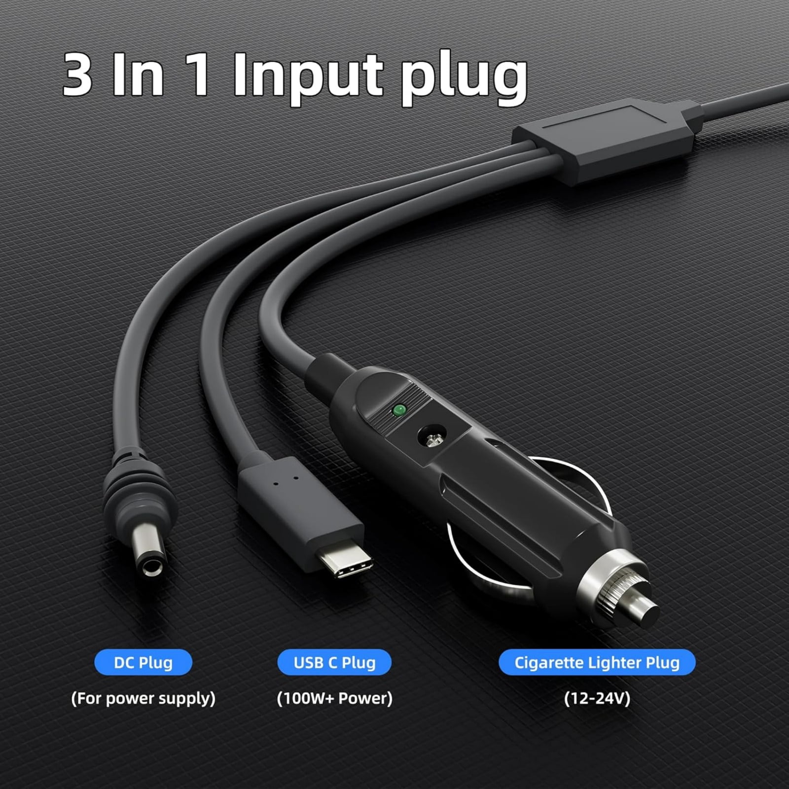 Power Cable 10ft USB C Car Charging DCDC Cable for Power Needs
