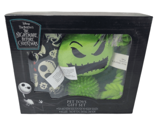 Nightmare Before Christmas 2 Plush Toys Rope AND Ball Pet Gift Set for Dogs