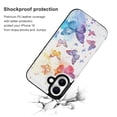thumbnail image 2 of Compatible with iPhone 11 12 13 mini 14 15 16 Pro Max Plus Wallet Case with Card Holder, PU Leather Kickstand Card Slots Case ( Watercolor Butterfly, iPhone 16 Plus), 2 of 7