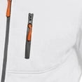 thumbnail image 5 of Men's Athletic Hoodies Solid Color Long Sleeve Zip Up Sweatshirt With Pockets Thick Casual Cross Letter Print Fleece Jacket for Daily Travel Outdoor, 5 of 6