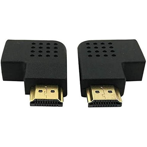 Traodin HDMI Adapter 90 Degree Right Angle HDMI Male to Female Connector Adapter 2-Pack (90° Left/Right F/M)