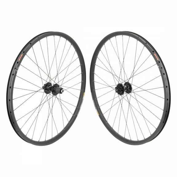 Wheel Master 29in Mavic EN827 Wheelset 15-12x100-142mm Double Wall 6-Bolt Blk