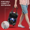 thumbnail image 6 of Pyle Portable Bluetooth PA Speaker - 580W 8” Rechargeable Outdoor BT Karaoke Audio System - TWS, Disco Party Lights, LED Display, FM/AUX/MP3/USB/SD, 6.5mm in, Trolley, Wheels, 6 of 7